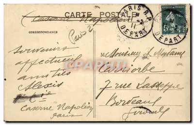 Boulevard Montmartre — Paryż — wydawca nieznany, nr 26 — Rewers