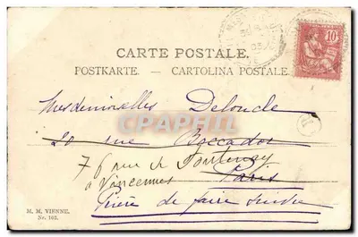 Poussin — ilustracja — M. M. Vienne, n° 103 — Rewers