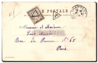 Violetas em um cesto — Melhores desejos — K.F. ÉD. PARIS — Verso