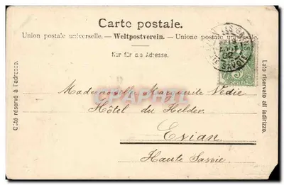 Vogel in de lucht — E. Chiffelle, fot., Neuchâtel — n° 342 b — Achterkant