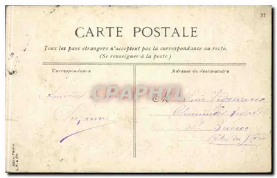 PARIS - Hospital Militar do Val-de-Grâce — editor L.V. & Cie, n°37 — Verso
