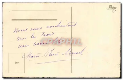 Bouquet de fleurs — Bonne fête — Éditeur Gillioux, n° 869 — Rewers