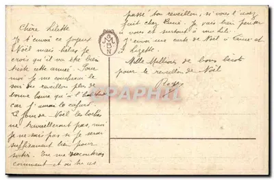 Arranjo de ivor e ramos de pinheiro — Feliz Natal — Editor não visível, número de série ilegível — Verso
