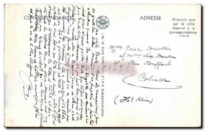 CANNES — Vista geral — BEF 94, Adia — Verso