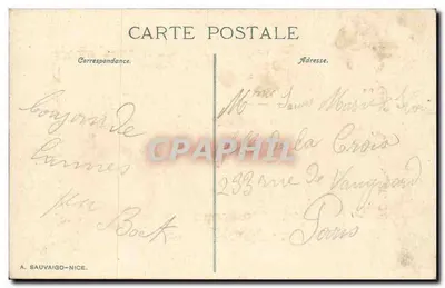 CANNES — Promenade de la Croisette — ND. Fot. n°233 — Verso