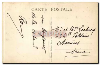 Cannes — Vista tirada do Suquet — editor Munier d'Art, Nice, n° 165 — Verso