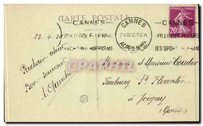 CANNES - Katedra Suquet na Monte Chevalier — V. D. L. Cannes, n° 110 — Rewers