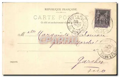 Louvre, Pavillon Sully — Parijs, 1891 — Uitgever P.S. a D. P. M. fot. 54 — Achterkant