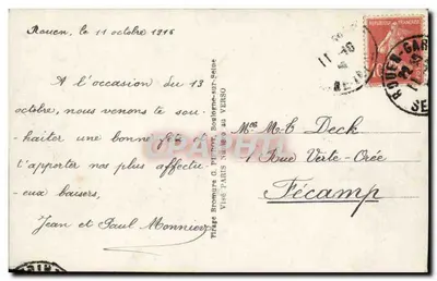 Bouquet de fleurs — Boa Festa — DIX 245 — Verso