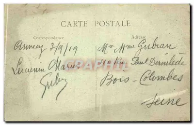 Lac d'Annecy — Zamek Héré (XVe wiek), Talloires i zęby Lanfon — E. F. Paryż nr 134 — Rewers
