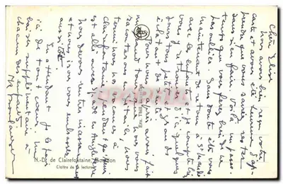 Cloître de la lecture — N.-D. de Clairefontaine, Boudillon — Rewers