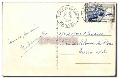 Viviers-en-Charnie (Mayenne) — Vista dell'angolo della Charnie — A. Froger, editore, n. 458 — Verso