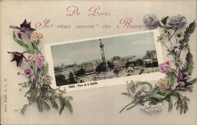 Paris - Praça da Bastilha — decoração floral — E.L.D.