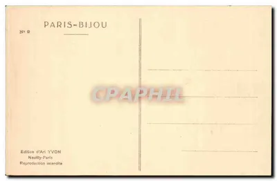 Ogród Louwru — Perspektywa na ogród Louwru — Wydawnictwo Art YVON, Neuilly-Paris — Rewers