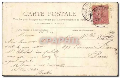 Horloge du Palais de Justice — Paris — Collection Petit Journal — Verso