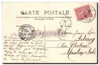 Bayonne - Le Pont Mayou — accident de Monsieur Lapadeste — éditeur BAZAR — Verso