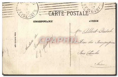 Rouen — Estátua de Pierre Corneille — L.I. — Editor Lévy Fils & Cie, Paris — Verso