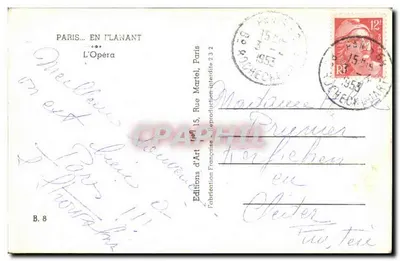 Operę w Paryżu — widok fasady — Wydawnictwo Sztuki, Paryż — Rewers