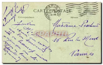 Paris — Igreja da Madeleine e os Grandes Boulevards — Editor: Constantin d'Ivry, n° 4038 — Verso