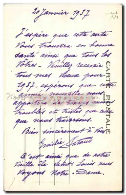 Paryż — Plac Arcybiskupa i absyda Notre-Dame — J.H. (n°108) — Rewers