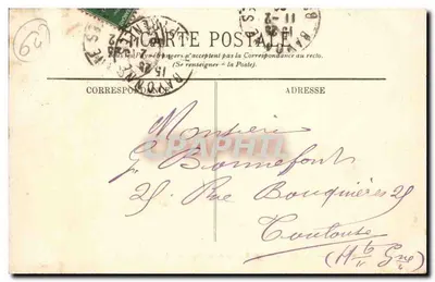 Bayonne — O Pont Mayou e os quais da Nive — LL. n°28 — Verso