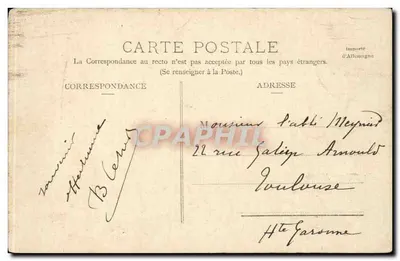 Le Allées – Marines – Bayonne — B. & J. D. 10583,72 — Verso