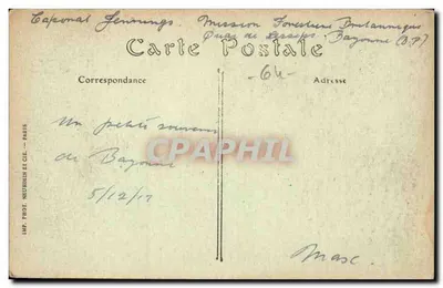 Bayonne — De Tuinen — ND. Fot. — Achterkant