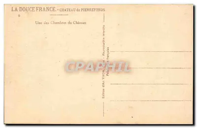 Habitación del Castillo de Pierrefonds — Edición de Arte YVON, n°5 — Reverso
