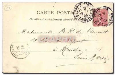 Paryż — Katedra Notre-Dame i nabrzeże Saint-Michel — C. L'É. — Rewers