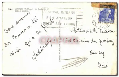 Cannes — Hôtel Carlton — Éditions Glatigny — Rewers