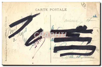 Menton — Widok między kwiatami — Garavan — Wydawca Giletta, Nice, nr 290 — Rewers