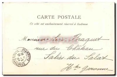 Biarritz - Semafoor en brug — uitgever Biarritz, n° 457 — Achterkant