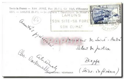 Laruns — O castelo de Espalungue — Edição Jové, Pau — Verso
