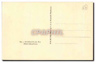Hotel Eskualduna — Rouscelle (B.P.) — Delbroy — Rewers