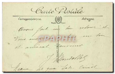Meaux — La Catedral, iniciada en el siglo XIII, continuada en los siglos XIV, XV y XVI — La Torre Norte, 70 m de altura — LL — Reverso