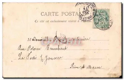 Paris - Fonte Saint-Michel — A. Taride, Paris — Verso