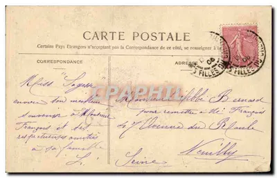 Paryż — Kościół św. Etienne du Mont — Grobowiec św. Geneviève — wydawca Nyon & Laroche, nr 244 — Rewers