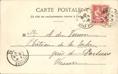 Bayonne - Castello Vecchio — A. B. - 10 — Verso