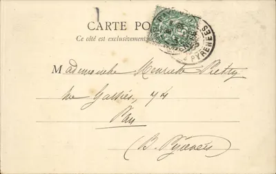 Bayonne — Os Glacis — B. J. C., Paris — Verso
