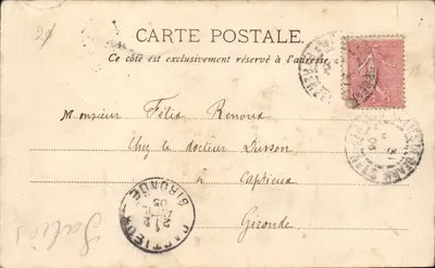 Sauveterre-de-Béarn — A Velha Torre — G. Pondarre & fils, edição Prihez (B.-P.), n°193 — Verso