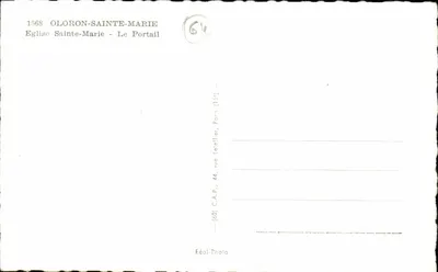 オロロン＝サン＝マリ＝ サン＝マリ教会のポータル — C.A.P. パリ — 裏面