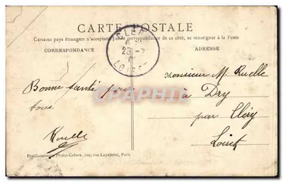 Paris — Pont de Brique das Buttes-Chaumont — B.L.C. n°73 — Verso