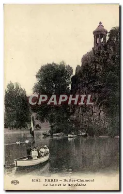 Paris - Buttes-Chaumont — O Lago e o Belvédère — Editor ELD, n° 4192