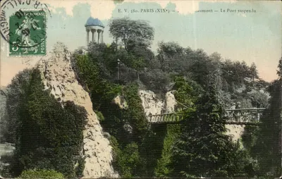 O Ponte Suspensa — Chaumont — Editor E.V. 380, Paris (XIXe)