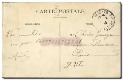 O Ponte Suspensa — Chaumont — Editor E.V. 380, Paris (XIXe) — Verso