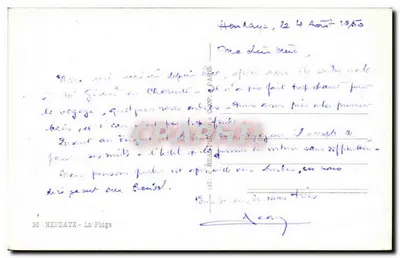Hendaye - Die Strände — Ansicht der belebten Strände — Verleger CAP, Nr. 30 — Rückseite