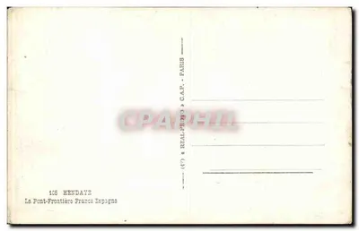 Most graniczny Hendate — Francja-Spania — wydawca REAL-PHOTO, Paryż — Rewers