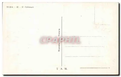 Rzym — Koloseum — seria ROMA - 33 — wydawca T.A.M. — Rewers