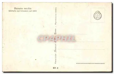 Bussana vecchia — zniszczona przez trzęsienie ziemi w 1887 — Brunner & C°, Como, nr 617-2 — Rewers