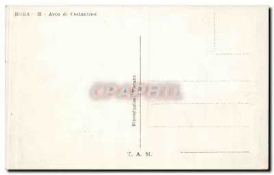 Rzym - Arc de Konstantyna — widok z Koloseum w tle — T.A.M. n°32 — Rewers